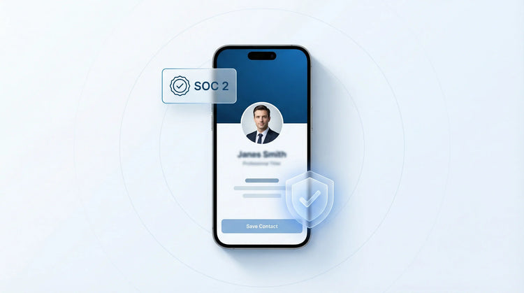 secure digital business card with soc 2 type 2 badge