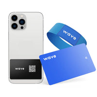 Blue NFC card phone tap, and bracelet bundle