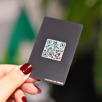 Metal Digital Business Card Laser Engraved QR#color_laser