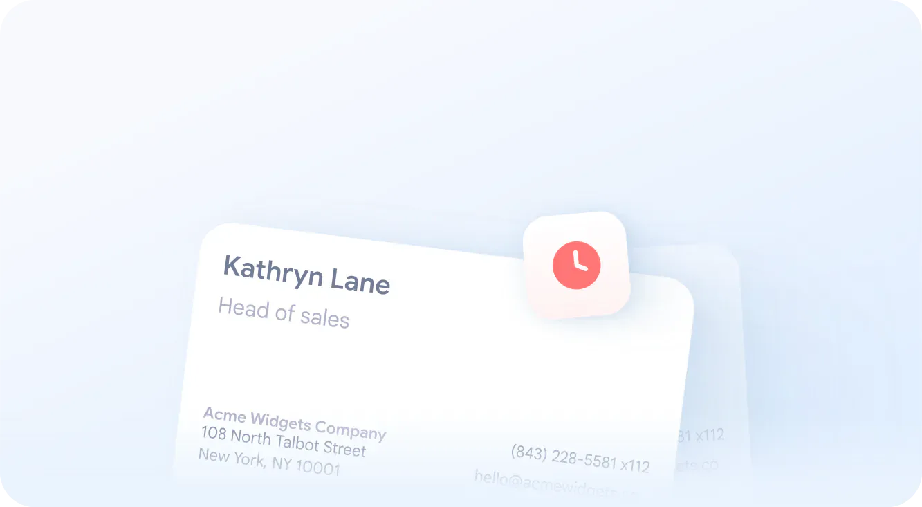 Paper business cards being reprinted repeatedly